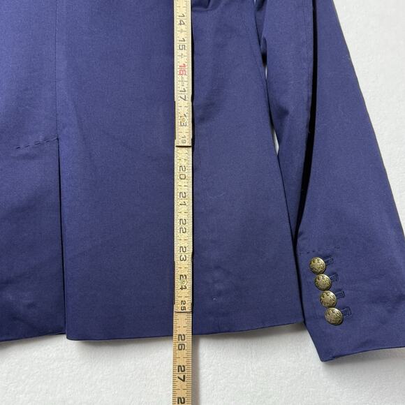 Banana Republic Blazer Jacket Womens 6 Navy Blue Fitted Front Buttons - Picture 4 of 9